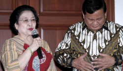 Ketua Umum PDIP Megawati Soekarno Putri bersama Ketua Umum Gerindra Prabowo Subianto (istimewa)