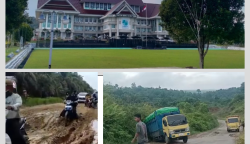 Kantor Bupati Kutim dan Kondisi Jalan Poros Rantau Pulung