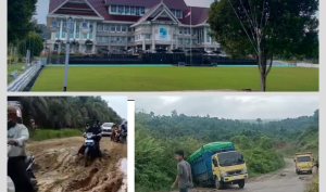 Kantor Bupati Kutim dan Kondisi Jalan Poros Rantau Pulung